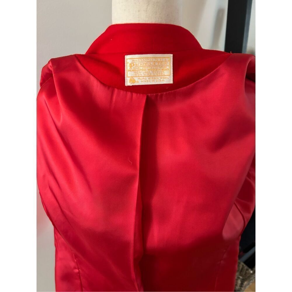 Pendleton Holiday Red 100% Wool Blazer Jacket Siz… - image 4